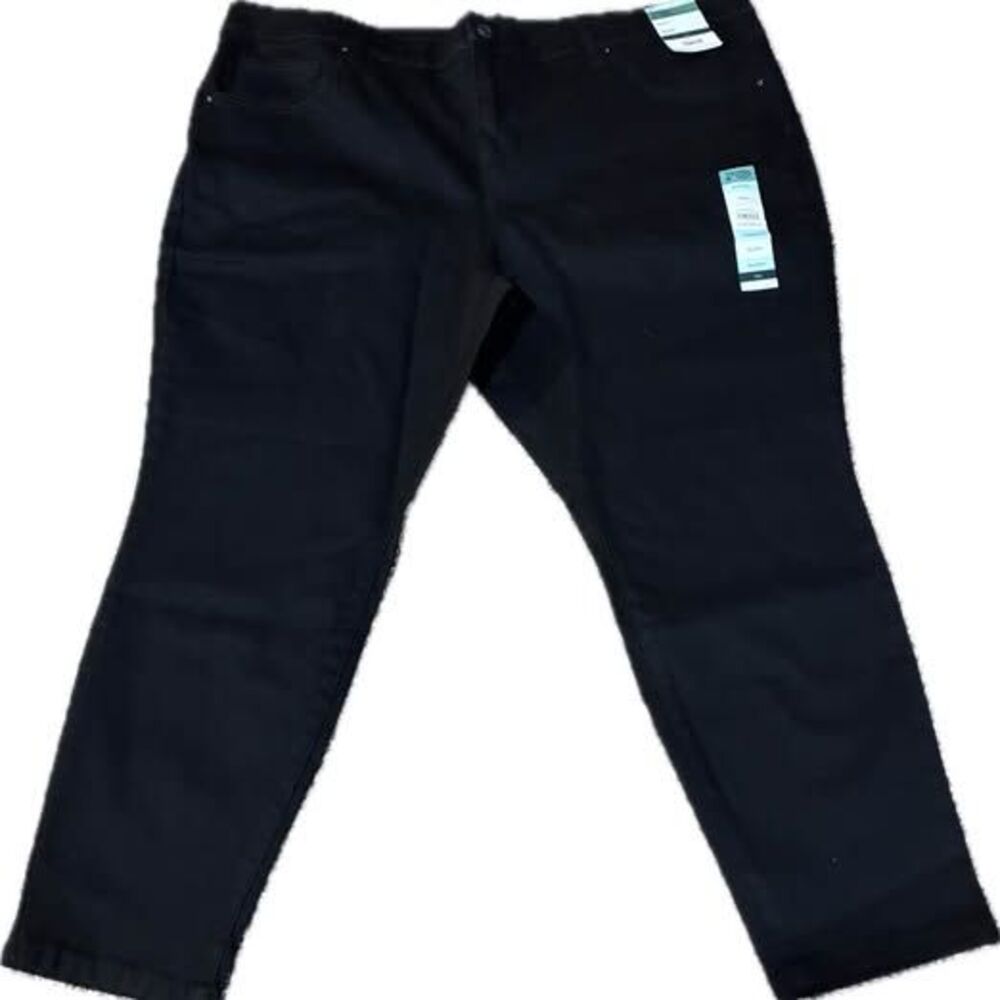 Terra & Sky High Rise Skinny Jeans 26W Petite Black
